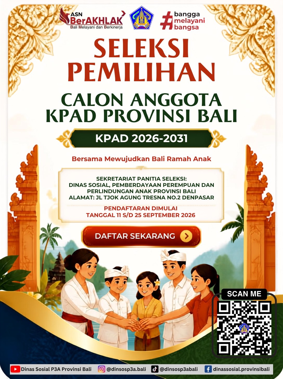 Pemprov Bali Buka Seleksi Calon Anggota KPAD Periode 2026–2031
